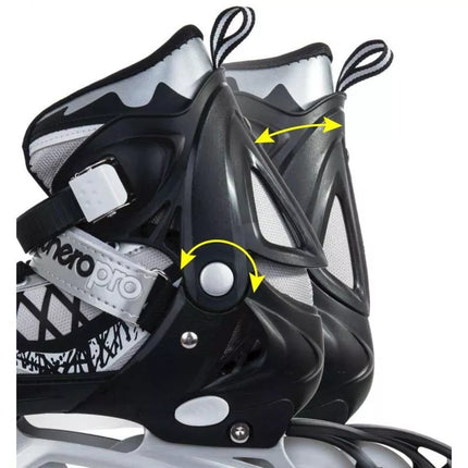ROLLER SKATES-ROLLER SKATES-ICE SKATING 4IN1 ENERO PRO LED 34-37 GRAY