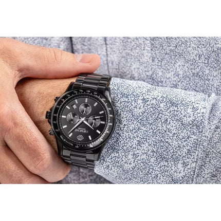 Vyriškas laikrodis Giewont Chronograph Sapphire Juodas GW3520-B1