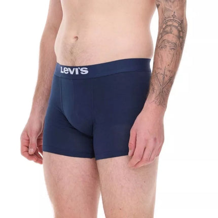 Levi's Vyriški bokseriai, 3 vnt., tamsiai mėlynos spalvos, medvilniniai