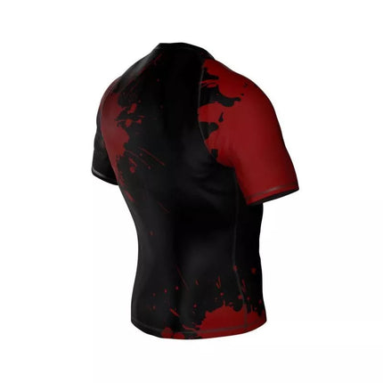 The "Blood" compression Rashguard is made of DBX MORE DRY M material.