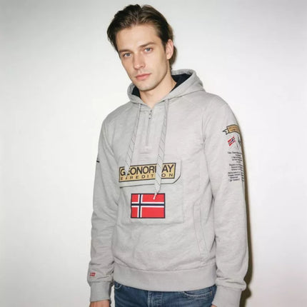 Geographical Norway Gymclass EO DB 100 M džemperis WU6620H/GNO – pilka melanža