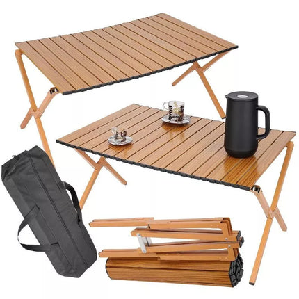 SULANKSTOMAS TURISTINIS STALAS 90x60x45CM SU ENERO STOVYKLOS TAŠE