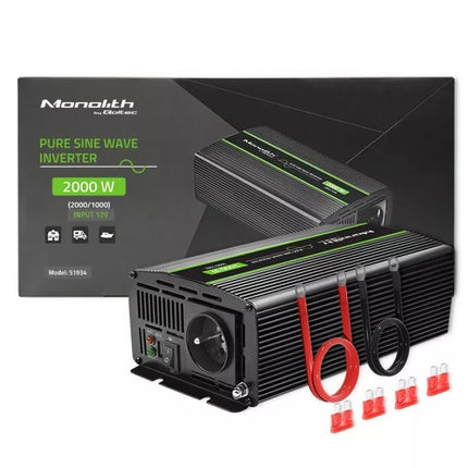 Qoltec Monolith Power Adapter/Inverter Automatic 2000 W Black