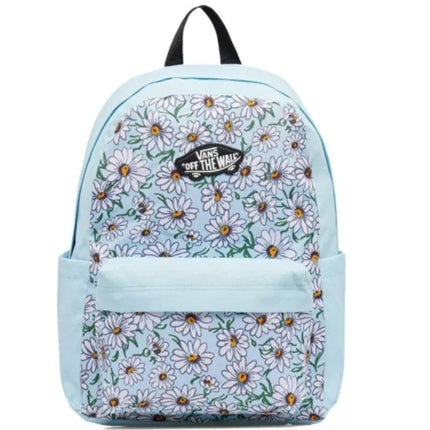 Vans Old Skool Grom kuprinė 18L, skaidriai mėlynos gėlių rašto, vaikams, mokyklinė kuprinė - VN000H56CAU1
