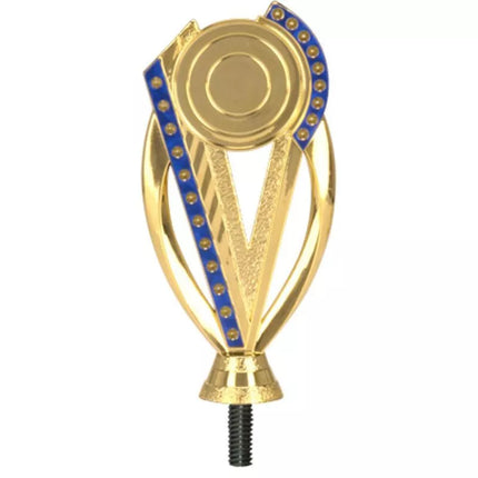 General plastic figure - gold and blue with space for a 50mm or 25mm emblem