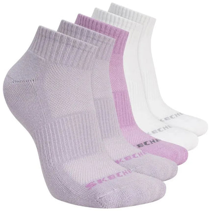 Skechers 5 porų unisex pusiau kilpinės ketvirtinės kojinės S602095-501 violetinės 35-38