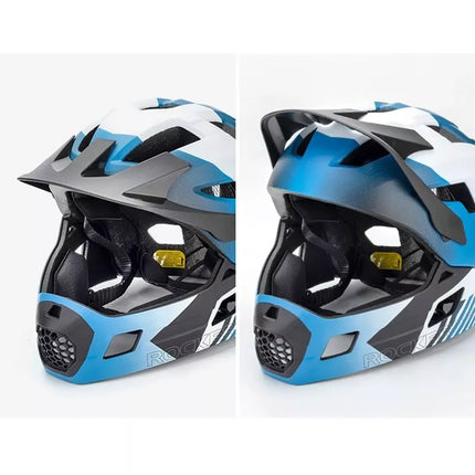 Rockbros TS-61 10110061001 Children's Bike Helmet with Detachable Chin Size S (48-54) - Blue