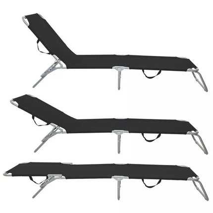 FOLDABLE CAMPING BED BLACK