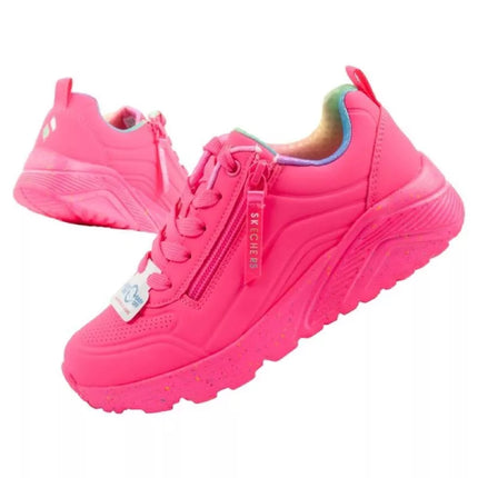 Skechers Uno Lite vaikiški sportiniai kedukai, rožiniai, patogūs.