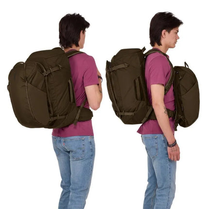 Thule Landmark kelioninė kuprinė 60L – tamsiai chaki spalvos