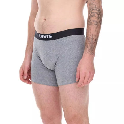 Levi's Bokseriai Vyriški 3 vnt. Pilki Medvilniniai