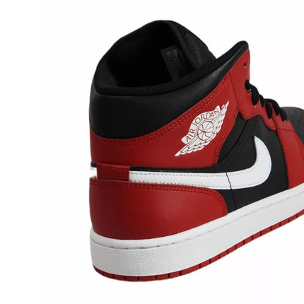 Air Jordan 1 Mid Men's Basketball Shoe Black/Gym Red/White - DQ8426-061