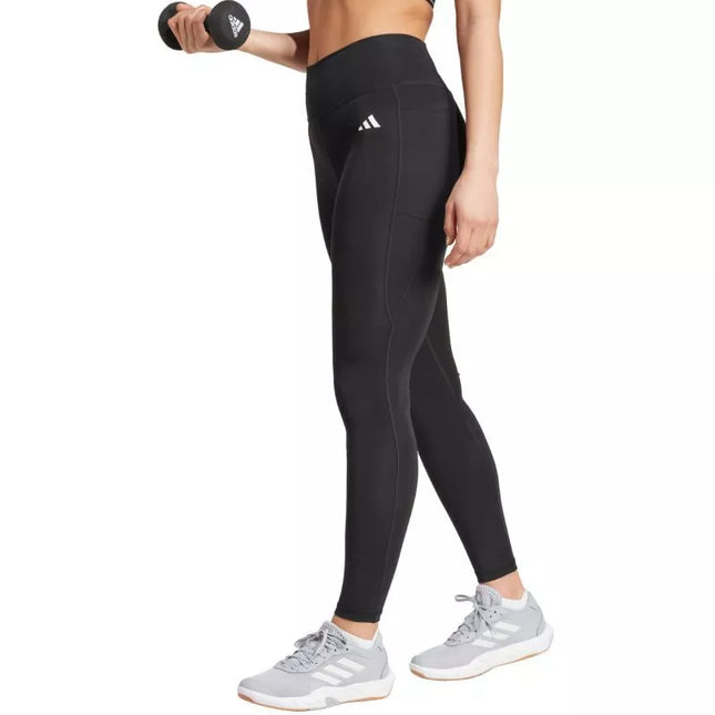 adidas Optime Essentials kelnės Leggings su kišene smulkiems daiktams, ilgos, moteriškos, juodos IT2280