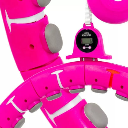 HULA HOP WITH MASSAGER, WEIGHTS AND COUNTER FUCHSIA ENERO FIT