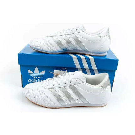 Adidas women's sports shoes Taekwondo Lace white fashionable leather