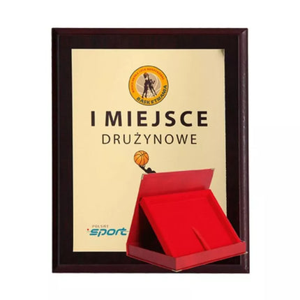 Plastikinis diplomas su spalvota lietimui jautria laminuote + dėklas 305x245 mm