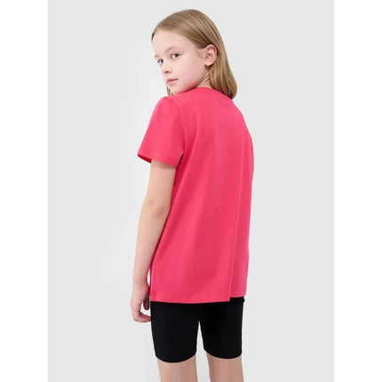 Girls' regular printed T-shirt 4F 4FJWSS25TTSHF2176-55S