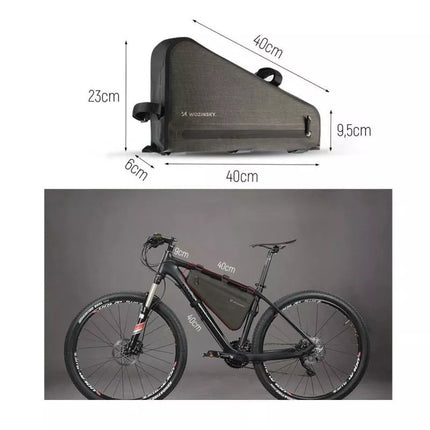 Wozinsky Bicycle Frame Bag 3.5L Gray (WBB15BK)