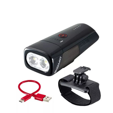 Sigma BUSTER 1100 HL priekinis žibintas juodas