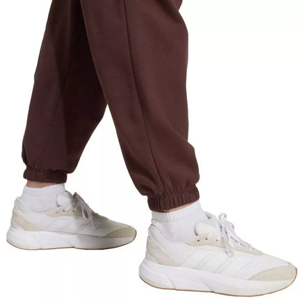 adidas Essentials mažu logotipu, prancūziško frotė audinio, su rankogaliais apačioje, moteriškos kelnės, rudos JX3864