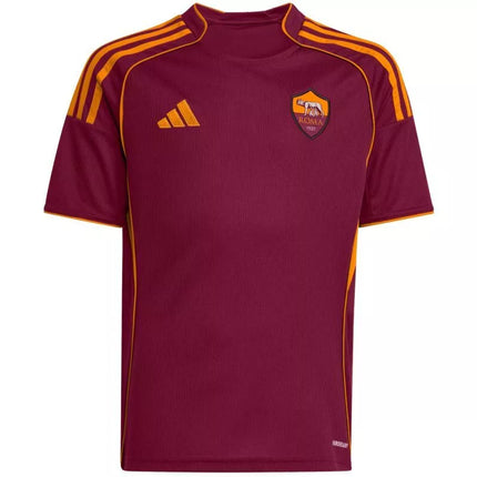 adidas AS Roma 25/26 Home burgundy kids' jersey JX2613