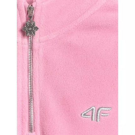 Šilta oversize fliso striukė su stovimos apykaklės mergaitėms 4F 4FJRAW25TFLEF441-54S