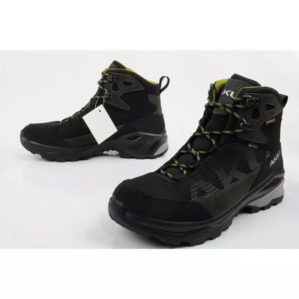 Vyriški trekingo sportiniai batai Adapta Gore-Tex odiniai juodi Aku