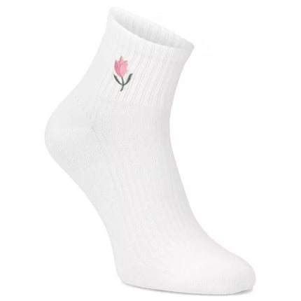 Women's high bamboo cream socks Filippo SD-AN06
