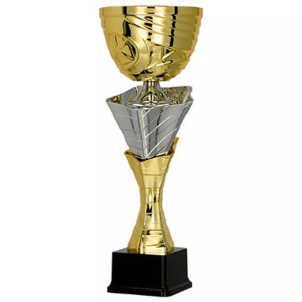 Gold and silver metal cup