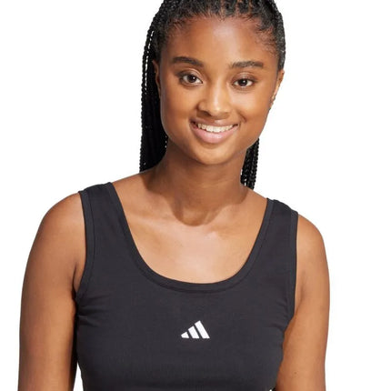 adidas Essentials marškinėliai su mažu logotipu iš medvilnės, moteriški JE1321