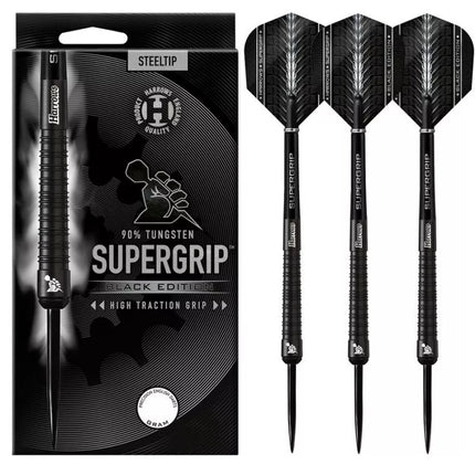 Harrows Supergrip Black smigiai 90% plieno antgalis SupergripBlack90%