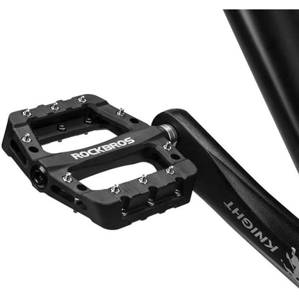 Juodi platforminiai dviračio pedalai Rockbros