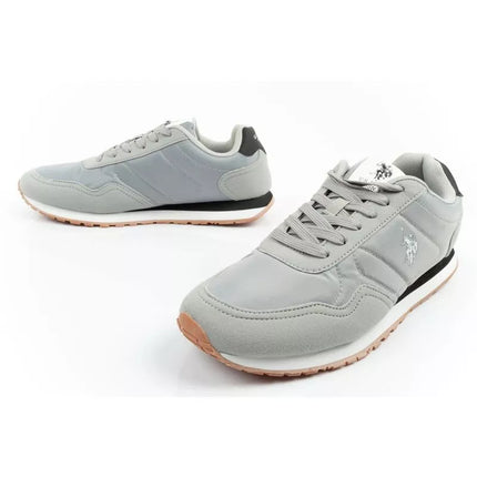 US Polo Assn sports shoes sneakers men's fashionable comfortable gray