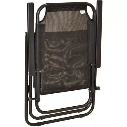 CAMPING CHAIR WITH ARMRESTS 61x66x65-108CM FOLDING BLACK ENERO CAMP
