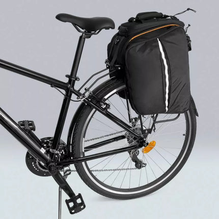 Wozinsky large bike rack bag 35l + rain cover black (WBB19BK)