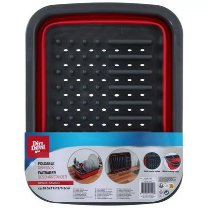 DIRT DEVIL FOLDABLE DISH DRYER WITH DRAINER