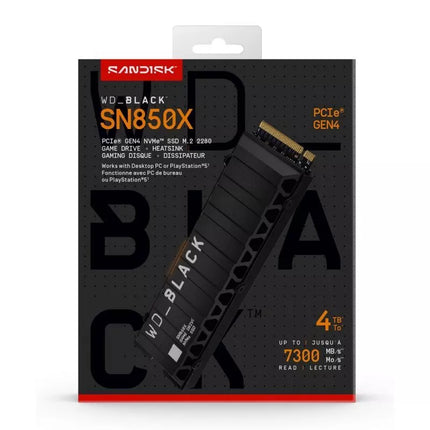 WD Black SN850X 4TB M.2 NVMe WDS400T2XHE SSD