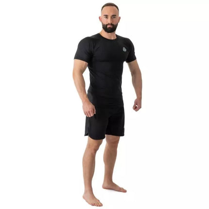 Rashguard, juoda, trumpos rankovės, BlackRS - S