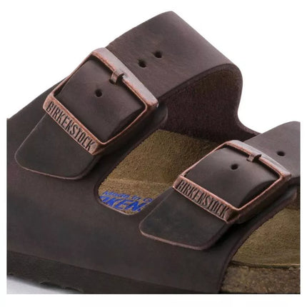 Birkenstock Arizona Soft Footbed Oiled Leather Habana Narrow moteriškos šlepetės (0452763)