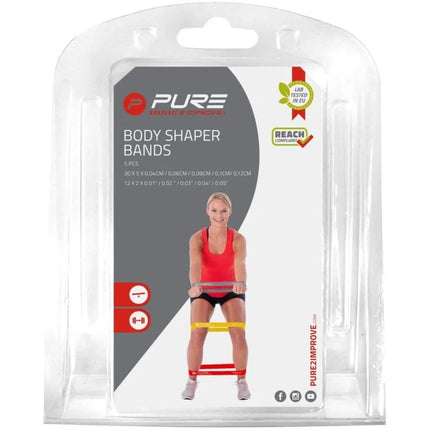Rinkinys 5 vnt. mini juostų fitnesui ir crossfitui PURE 2 IMPROVE