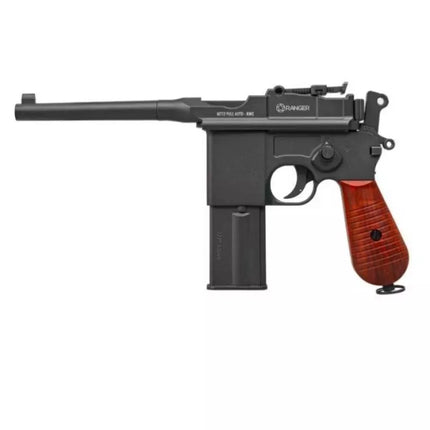RANGER M712 Broomhandle VISO AUTOMATINIS ATATRAUKIAMOSIOS SISTEMOS orinis pistoletas, 4.5 mm BB, 19 šūvių. KWC