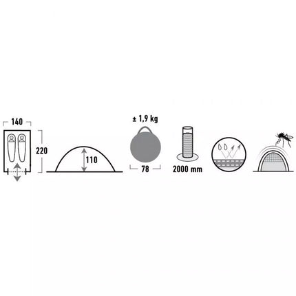 High Peak Stella 2 palapinė 10131