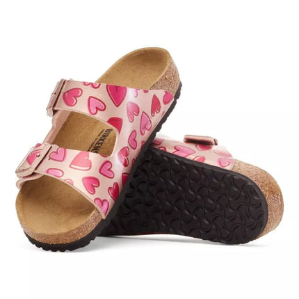 Birkenstock ARIZONA KIDS BS 1030434 ELECTRIC METALLIC COPPER HEARTS basutės (standartinis plotis)