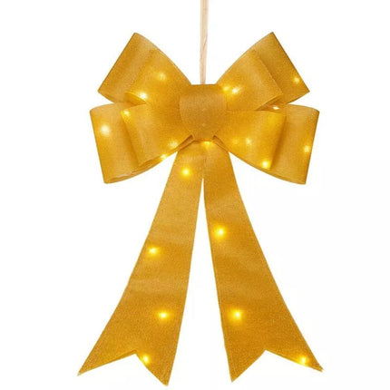 Dekoratyvinis kaspinas 60 cm auksinis 25 LED