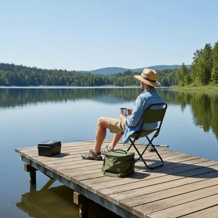 FOLDING CAMPING CHAIR 35X28X58CM GREEN ENERO CAMP