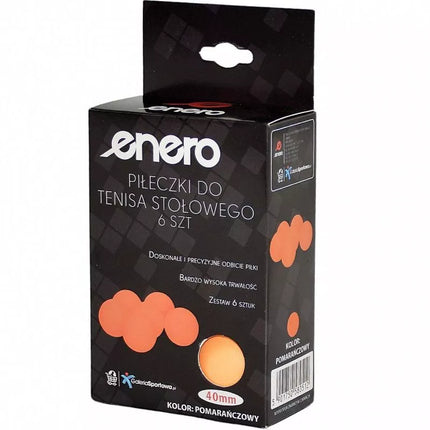 ENERO TABLE TENNIS BALLS 6 PCS ORANGE