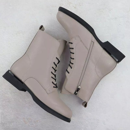 Women's leather ankle boots, beige, Filippo DBT7222