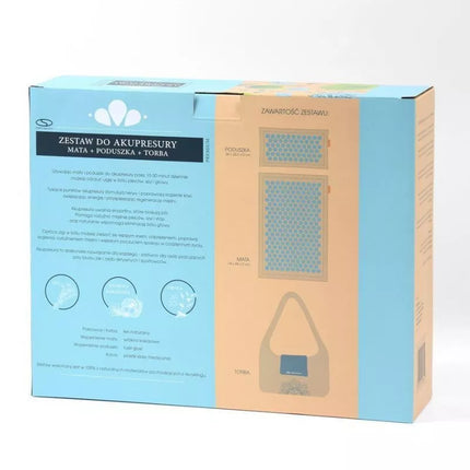 Akupresūros kilimėlis + pagalvėlė SMJ sport YG009 Premium Eco (linas, kokosas, grikių lukštai)
