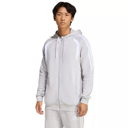 Vyriškas adidas Tiro 26 League Sweat su pilnu užtrauktuku pilkas džemperis KF3319