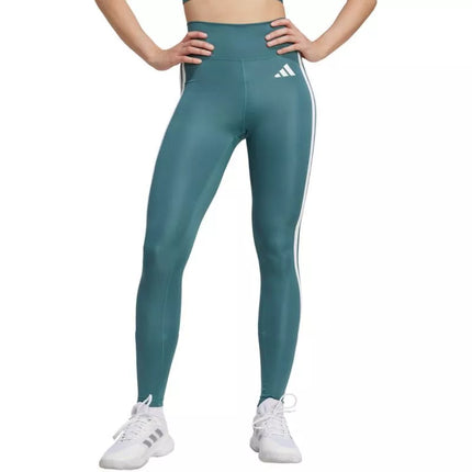 Adidas Optime Essentials Moteriški 7/8 leginsai su 3 juostelėmis, žali JY2152